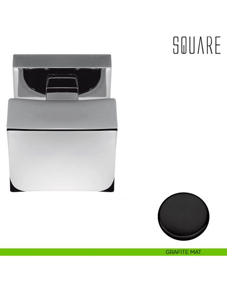 Pomolo per porta Square girevole Colombo Design grafite mat