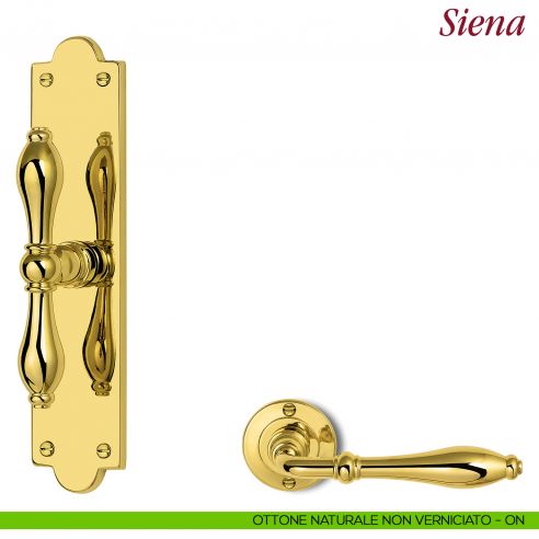 Maniglia per finestra cremonese Siena Antologhia ottone naturale non verniciato