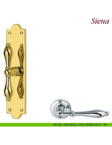 Maniglia per finestra cremonese Siena Antologhia nichel naturale non verniciato