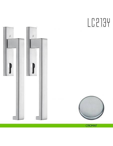 Maniglione per alzante scorrevole LC213 Y accoppiato Colombo Design cromat
