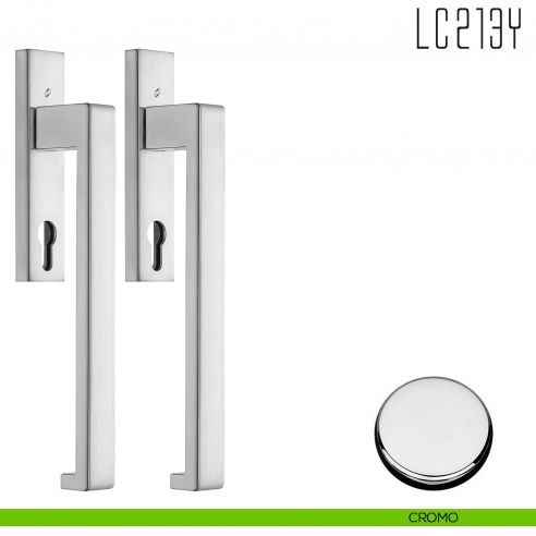 Maniglione per alzante scorrevole LC213 Y accoppiato Colombo Design cromo