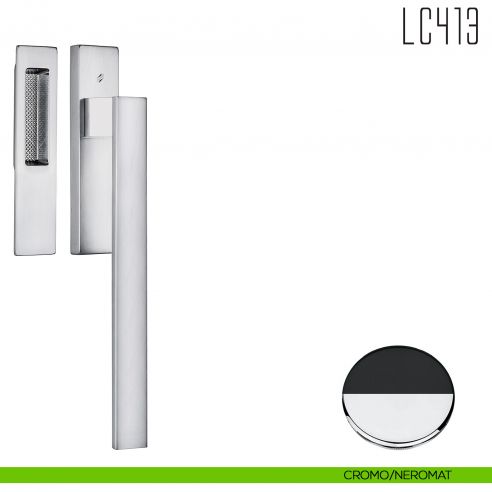 Maniglione per alzante scorrevole LC413 singolo Colombo Design cromo - neromat