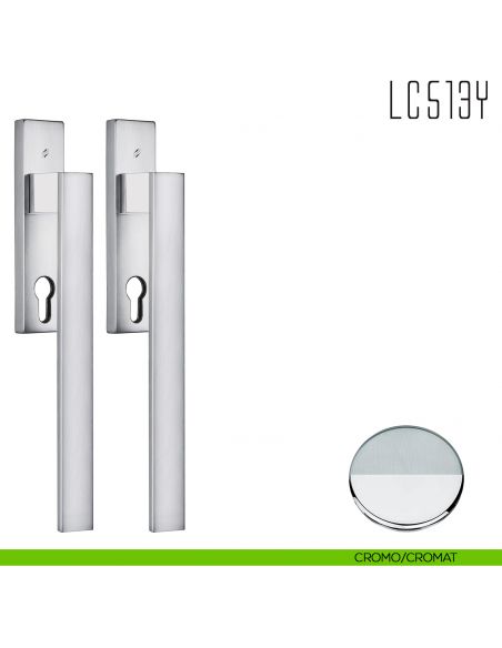 Maniglione per alzante scorrevole LC513 Y accoppiato Colombo Design cromo - cromat