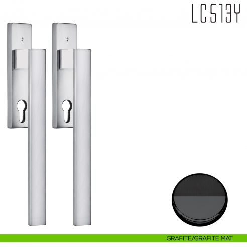 Maniglione per alzante scorrevole LC513 Y accoppiato Colombo Design grafite - grafite mat
