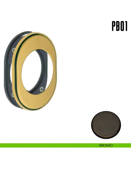 Rosetta con sottorosetta in nylon Colombo Design PB01 bronzo