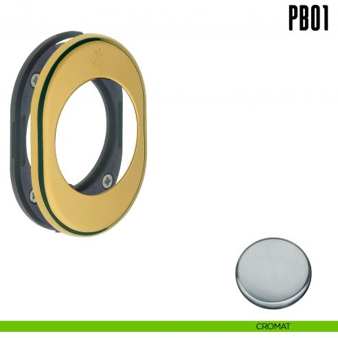 Rosetta con sottorosetta in nylon Colombo Design PB01 cromat