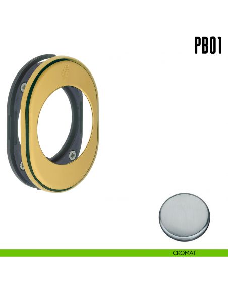 Rosetta con sottorosetta in nylon Colombo Design PB01 cromat