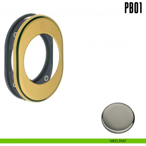 Rosetta con sottorosetta in nylon Colombo Design PB01 nikelmat