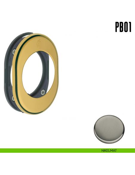 Rosetta con sottorosetta in nylon Colombo Design PB01 nikelmat