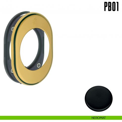 Rosetta con sottorosetta in nylon Colombo Design PB01 neromat