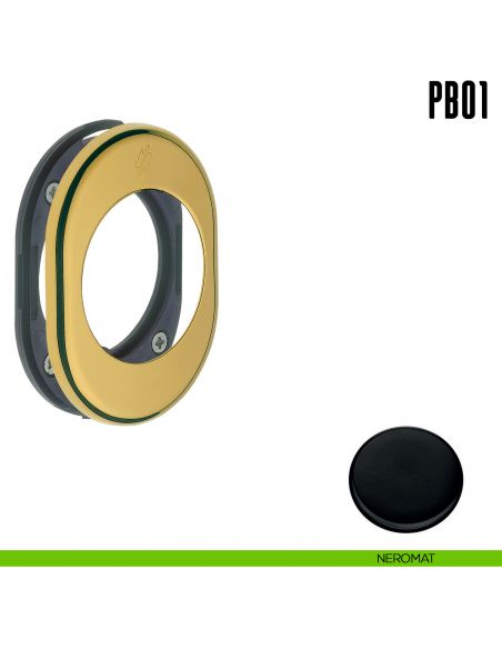 Rosetta con sottorosetta in nylon Colombo Design PB01 neromat