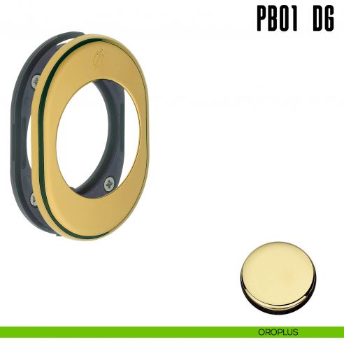 Rosetta con sottorosetta in nylon per defender 50 mm Colombo Design PB01 DG oroplus