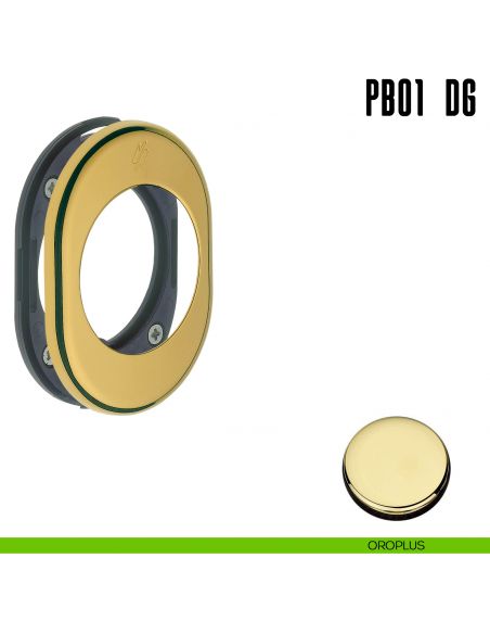 Rosetta con sottorosetta in nylon per defender 50 mm Colombo Design PB01 DG oroplus