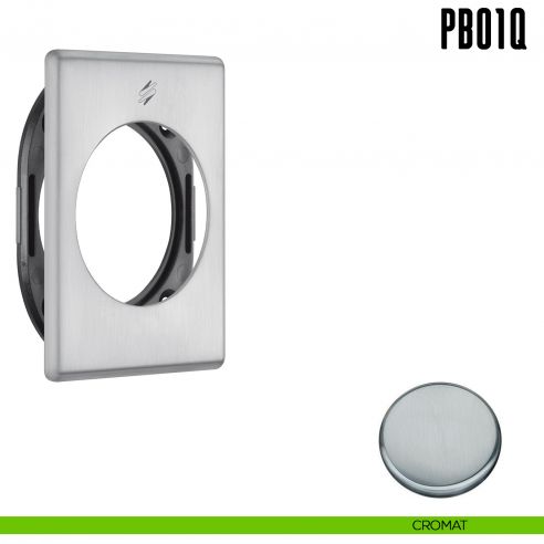 Rosetta quadrata con sottorosetta in nylon Colombo Design PB01/Q cromat