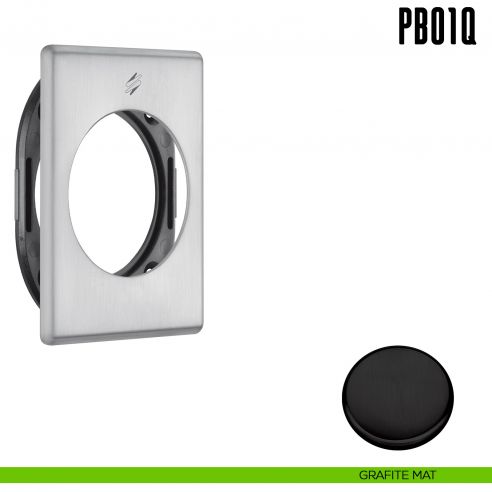 Rosetta quadrata con sottorosetta in nylon Colombo Design PB01/Q grafite mat