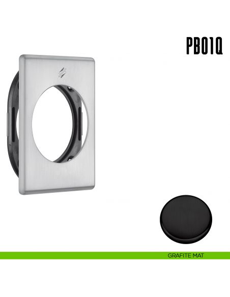 Rosetta quadrata con sottorosetta in nylon Colombo Design PB01/Q grafite mat
