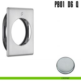 Rosetta quadrata con sottorosetta in nylon per defender 50 mm Colombo Design PB01 DG/Q 2