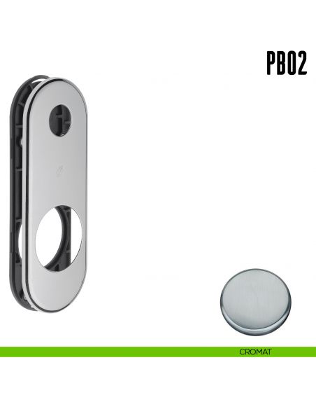 Placca interasse 85 mm con sottoplacca in nylon Colombo Design PB02 cromat