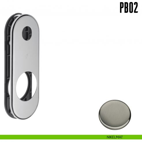 Placca interasse 85 mm con sottoplacca in nylon Colombo Design PB02 nikelmat