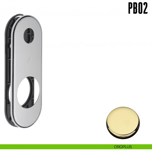 Placca interasse 85 mm con sottoplacca in nylon Colombo Design PB02 oroplus