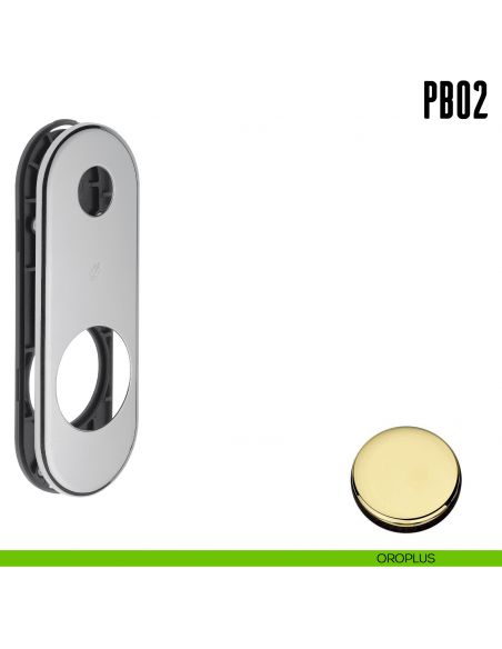 Placca interasse 85 mm con sottoplacca in nylon Colombo Design PB02 oroplus