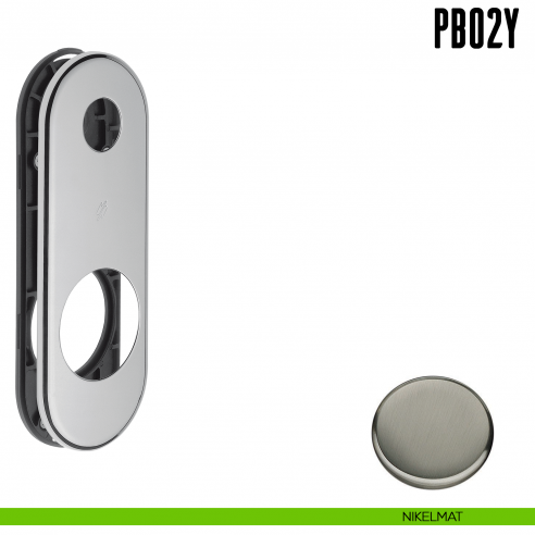 Placca interasse 93 mm con sottoplacca in nylon Colombo Design PB02Y nikelmat