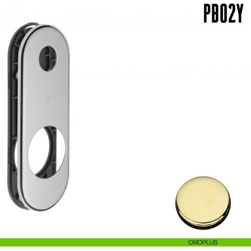 Placca interasse 93 mm con sottoplacca in nylon Colombo Design PB02Y oroplus