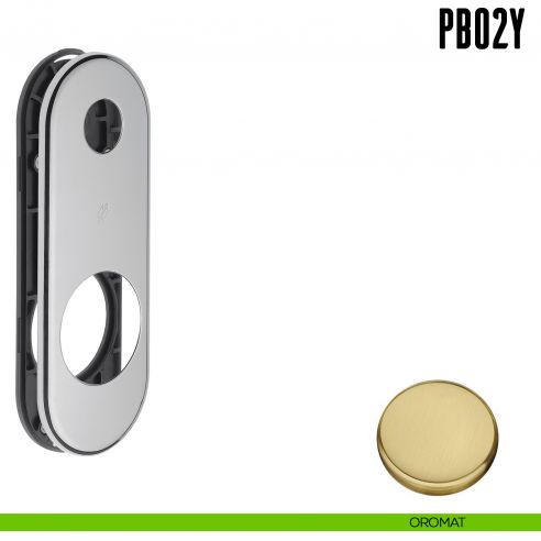 Placca interasse 93 mm con sottoplacca in nylon Colombo Design PB02Y oromat