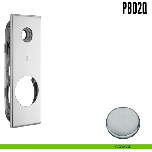 Placca quadrata interasse 85 mm con sottoplacca in nylon Colombo Design PB02/Q cromat