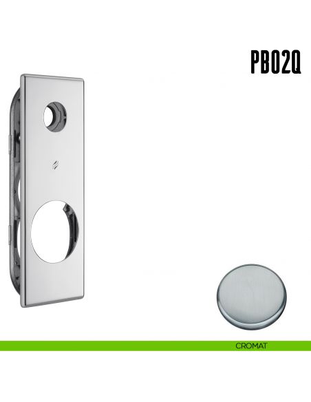 Placca quadrata interasse 85 mm con sottoplacca in nylon Colombo Design PB02/Q cromat