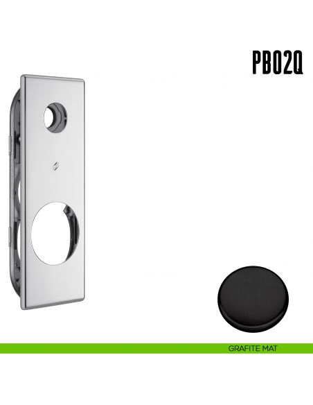 Placca quadrata interasse 85 mm con sottoplacca in nylon Colombo Design PB02/Q grafite mat