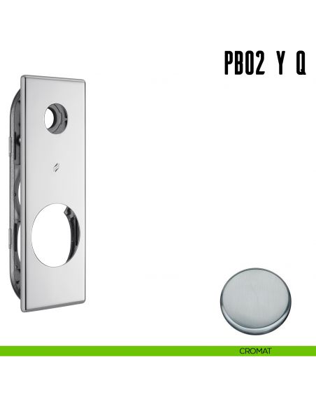 Placca quadrata interasse 93 mm con sottoplacca in nylon Colombo Design PB02 Y/Q cromat