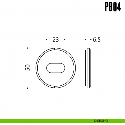 Inserto limitatore d'apertura Colombo Design PB04 disegno