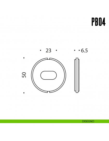 Inserto limitatore d'apertura Colombo Design PB04 disegno