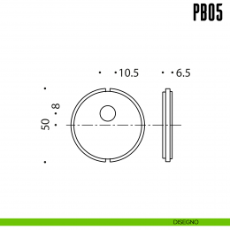 Inserto per cilindro con pomolo Colombo Design PB05 2