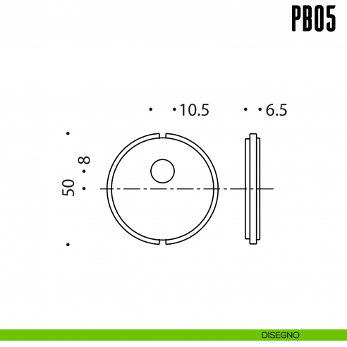 Inserto per cilindro con pomolo Colombo Design PB05 disegno