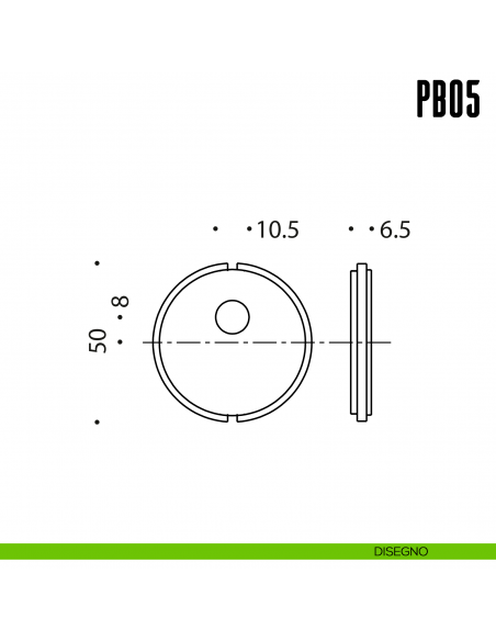 Inserto per cilindro con pomolo Colombo Design PB05 disegno