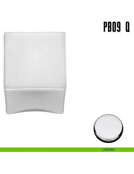 Pomolino quadrato per limitatore d'apertura Colombo Design PB09/Q cromo