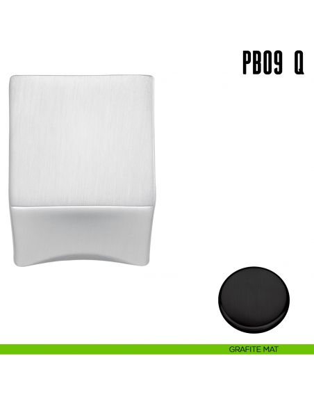 Pomolino quadrato per limitatore d'apertura Colombo Design PB09/Q grafite mat