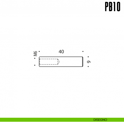 Prolunga per limitatore d'apertura 9x40 mm Colombo Design PB10 disegno