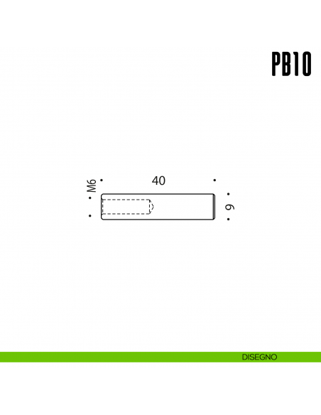 Prolunga per limitatore d'apertura 9x40 mm Colombo Design PB10 disegno