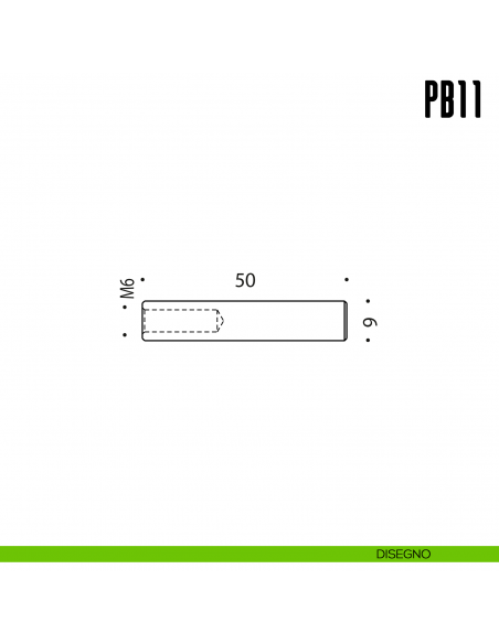 Prolunga per limitatore d'apertura 9x50 mm Colombo Design PB11 disegno