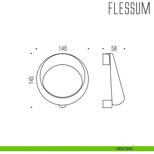 Battente per porta Flessum Colombo Design disegno