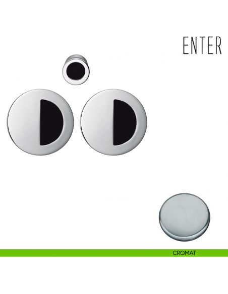 Maniglia per porta scorrevole Enter Colombo Design senza serratura cromat
