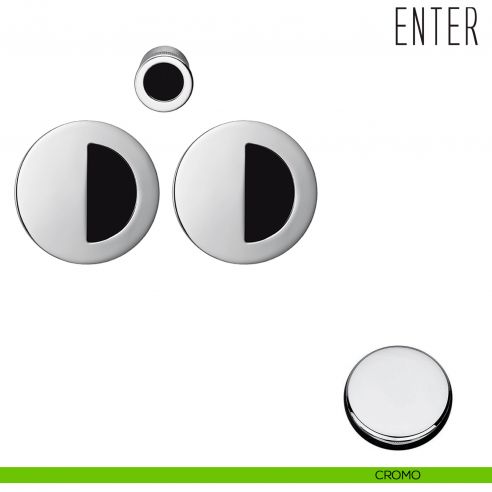 Maniglia per porta scorrevole Enter Colombo Design senza serratura cromo