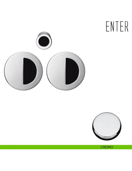Maniglia per porta scorrevole Enter Colombo Design senza serratura cromo