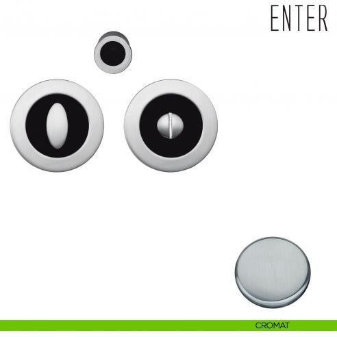 Maniglia per porta scorrevole Enter Colombo Design nottolino senza serratura cromat