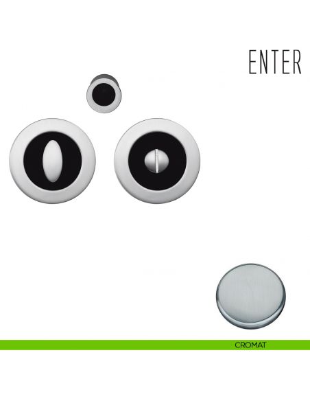 Maniglia per porta scorrevole Enter Colombo Design nottolino senza serratura cromat