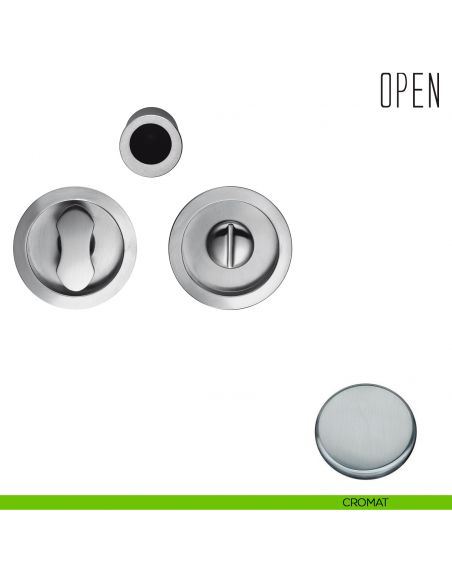 Maniglia per porta scorrevole Open Colombo Design nottolino e serratura cromat