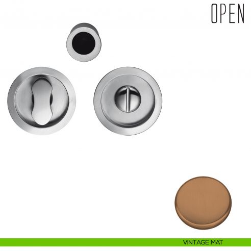 Maniglia per porta scorrevole Open Colombo Design nottolino e serratura vintage mat